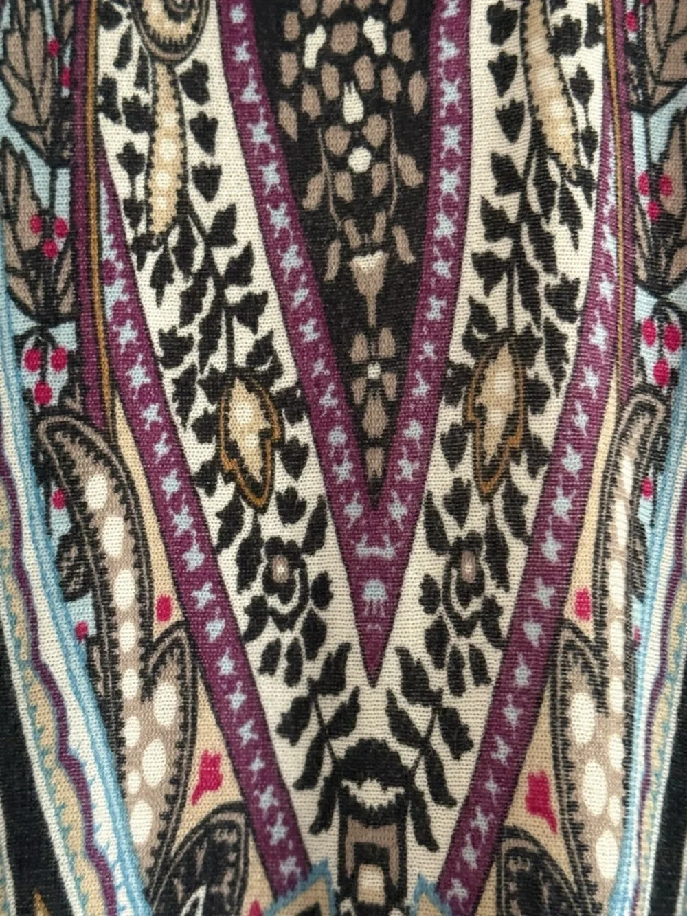 Chico's Multicolor Paisley Print Sweater Poncho Top Small Medium